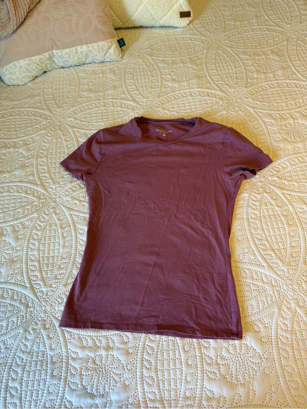 Abercrombie & Fitch Short Sleeve Crew Tee — Dusty Mauve